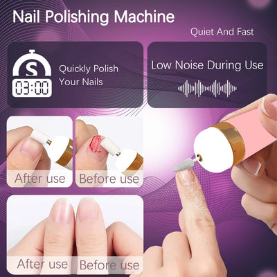 Portable 5 in 1 Electric Nail Drill Set for Professional Manicures - Smarsty