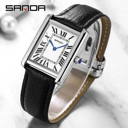 Luxury Waterproof Couple Watch with Leather Strap - Smarsty