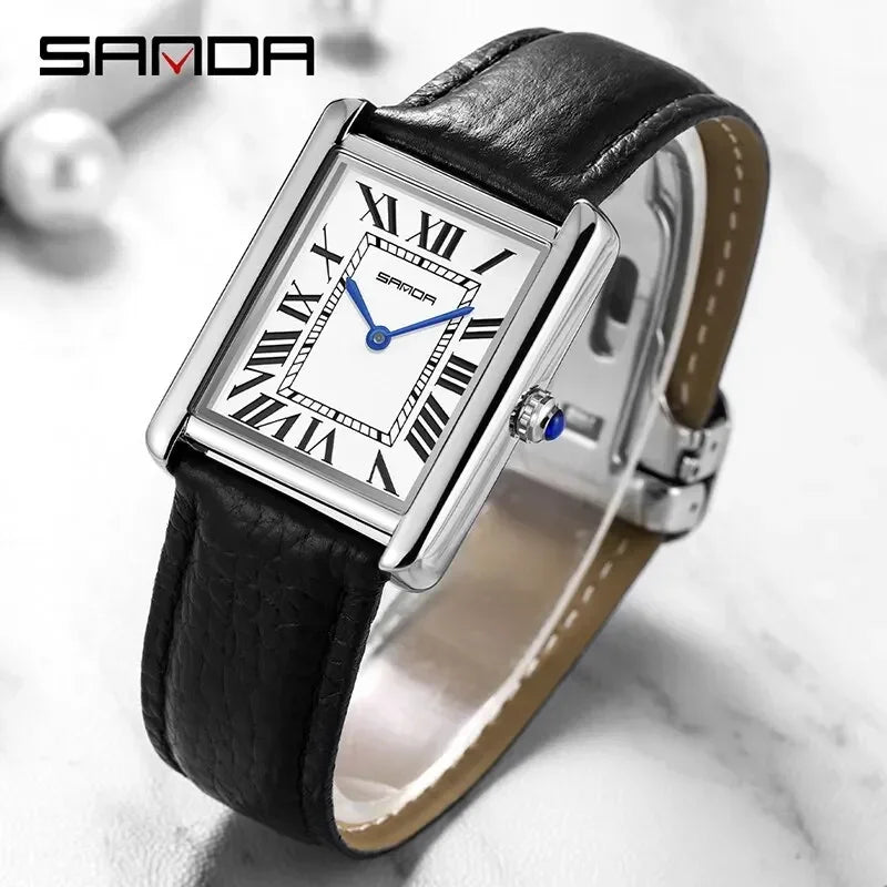 Luxury Waterproof Couple Watch with Leather Strap - Smarsty