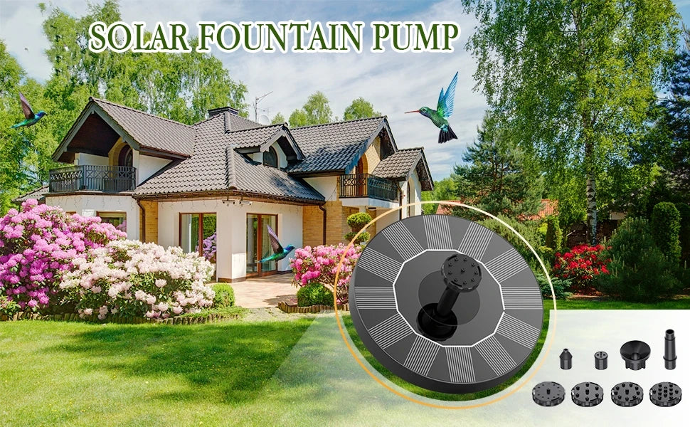 Solar Powered Mini Fountain for Garden Decor - Smarsty