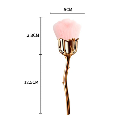 Rose-Shaped Soft Nail Dust Brush for Manicure - Smarsty