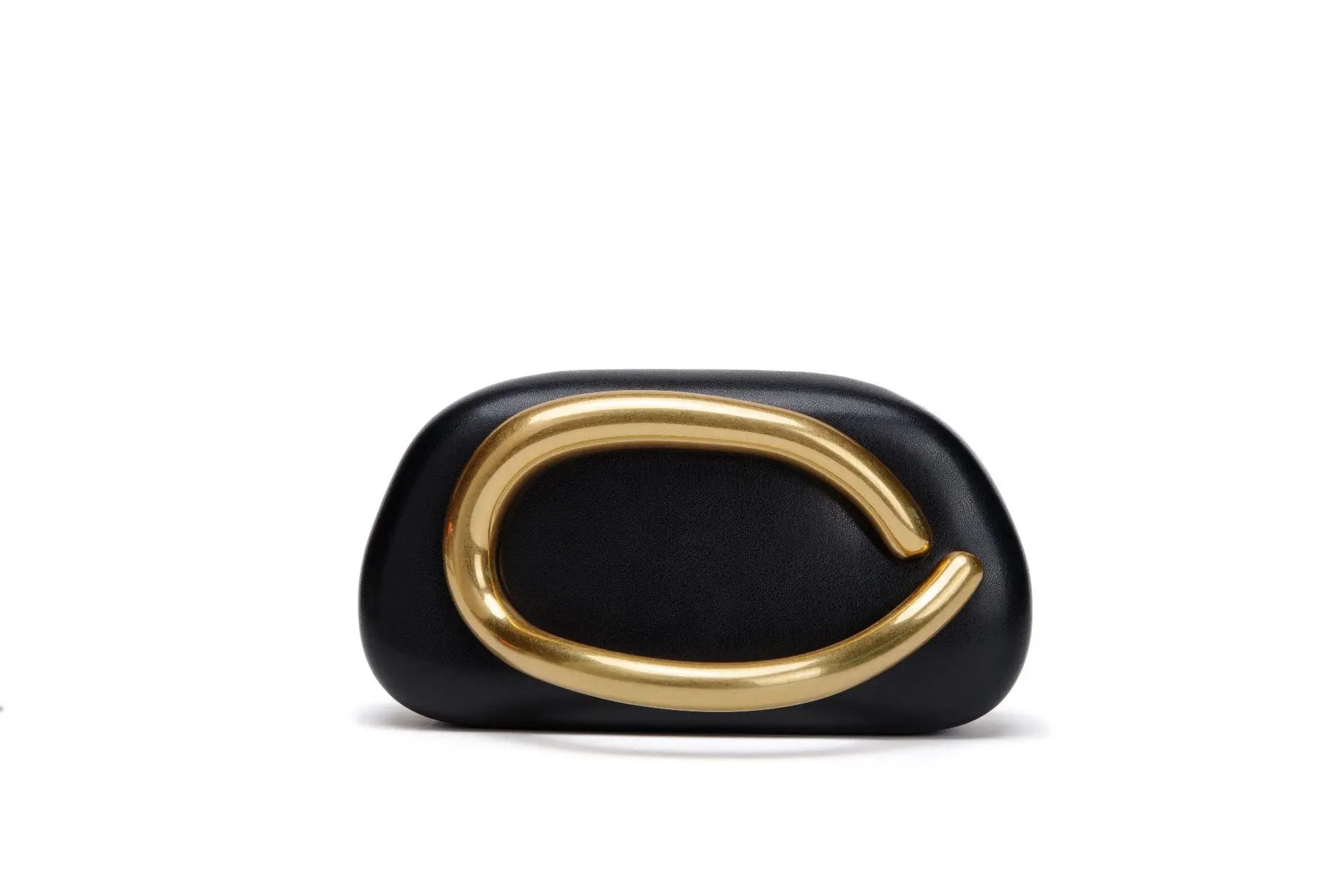 Luxurious Gold Clutch Evening Bag With Box Chain Strap - Smarsty