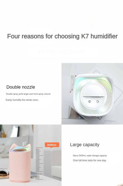 Large Capacity Dual Jet Air Humidifier with Aroma Diffuser - Smarsty