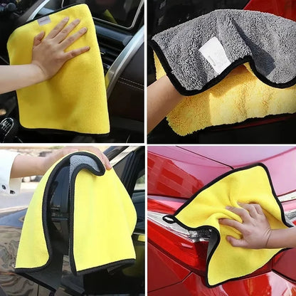 Premium Car Microfiber Towels Double Layer Drying Cloths - Smarsty
