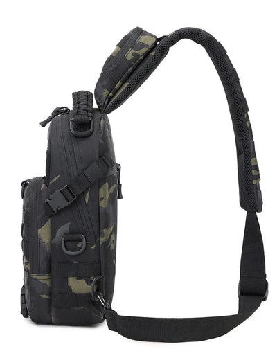 Men's Camping Chest Bag Tactical Sports Shoulder Outdoor Fanny Pack Hiking Climbing Cycling Fishing MOLLE System Sling Bags by Smarsty