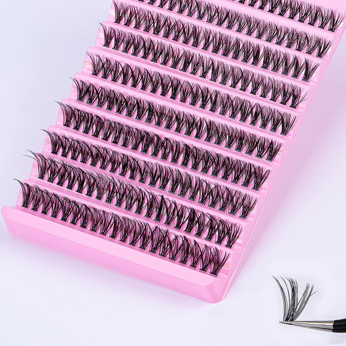 DIY Eyelash Extension Kit with 200pcs D Curl Clusters - Smarsty