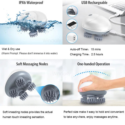 Electric Scalp Massager for Deep Tissue Relaxation - Smarsty