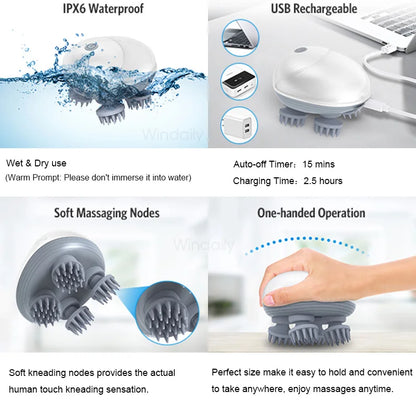 Electric Scalp Massager for Deep Tissue Relaxation - Smarsty