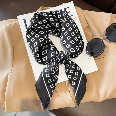 Luxury Silk Square Scarf Soft Satin Neck Hair Tie - Smarsty