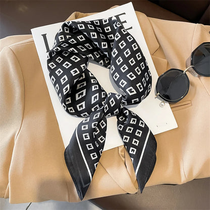 Luxury Silk Square Scarf Soft Satin Neck Hair Tie - Smarsty