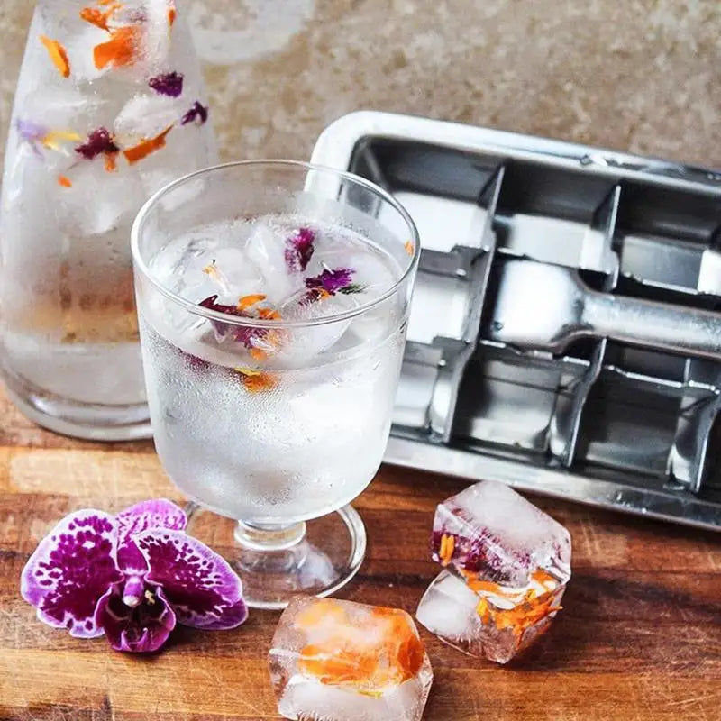 Stainless Steel Ice Cube Tray for Efficient Drink Cooling - Smarsty