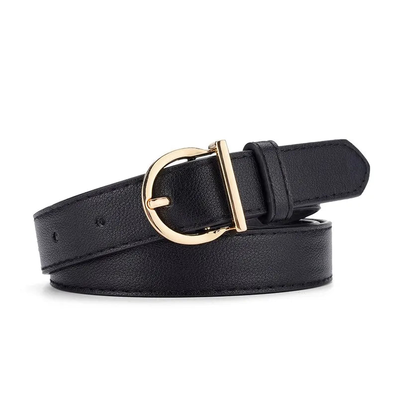 Women's PU Leather Belt Soft Pin Buckle Fashion - Smarsty