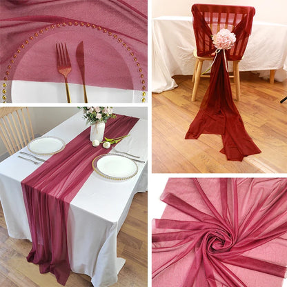 Chiffon Table Runner for Elegant Wedding and Party Decor - Smarsty