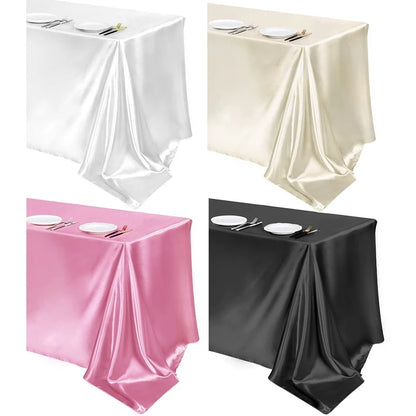 Satin Rectangle Tablecloth for Elegant Wedding Decor - Smarsty