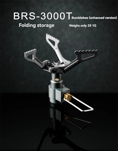 BRS-3000T Titanium Mini Camping Gas Burners 25g One-Piece Pocket Stove Outdooor Hiking Folding Cooking Furnace Portable by Smarsty
