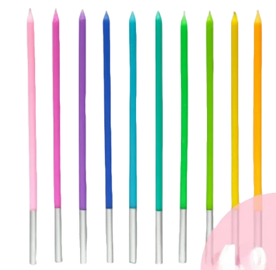 6/12/48pcs/1case Birthday Candles Spiral Cake Candles  Long Thin Cake Candles For Wedding Party And Cake Decoration - Smarsty