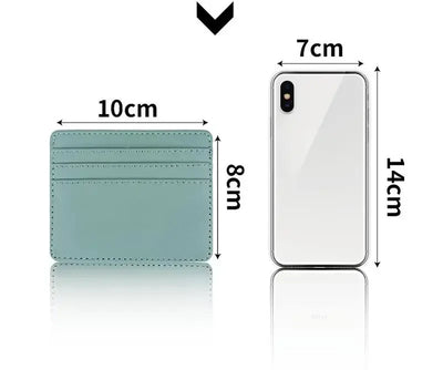 1PCS Man Purses Ultra Thin Mini Business Bank Credit Card Holder Wallet Simple Black Women Small Coin Cards Cover Pouch Case Bag - Smarsty