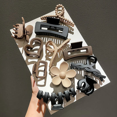High-End Women's Frosted Hair Clip Set 11pcs - Smarsty