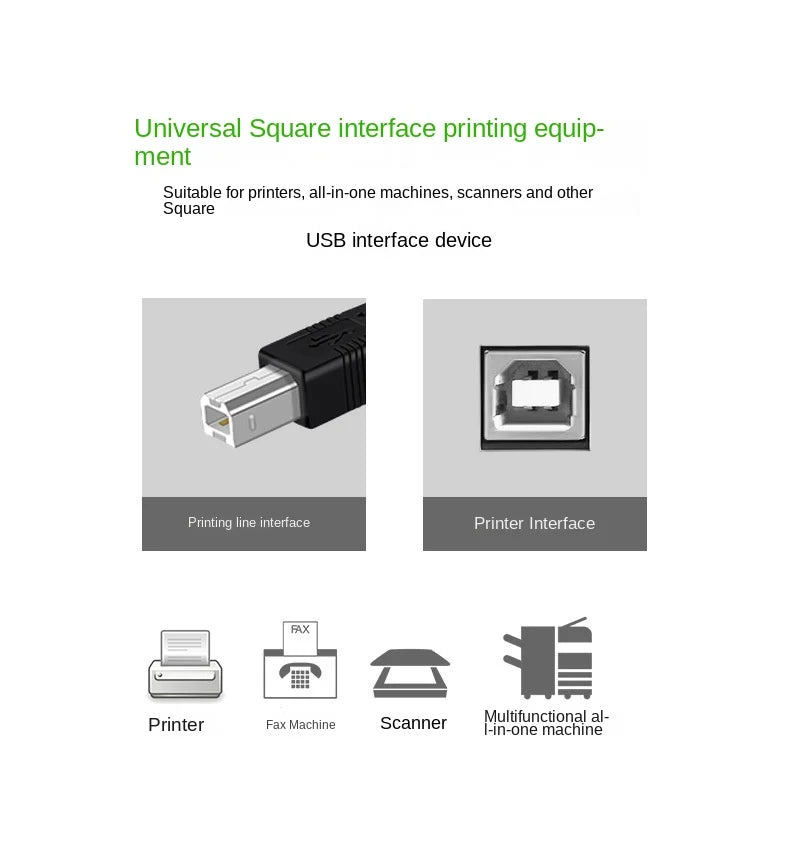 USB 2.0 High Speed Printer Connection Cable 1m 1.5m - Smarsty
