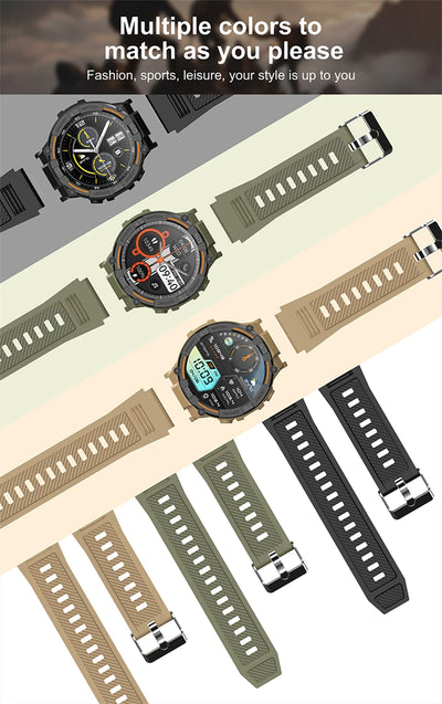 Military Smartwatch for Men with Health Monitoring Features - Smarsty