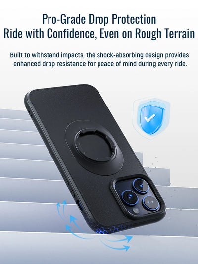 Smarsty iPhone Shockproof Case With Quad Style Bike Mount Locking -