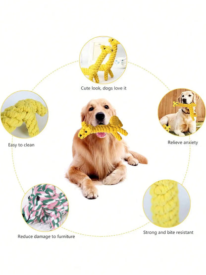 Hand-Woven Cotton Rope Dog Toy for Strong Chewers - Smarsty
