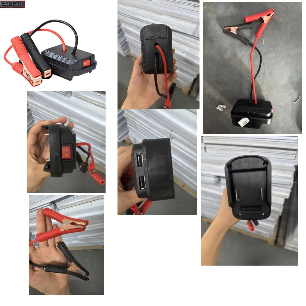 Car Lithium Battery Converter Charger Clip Auto Igniter Jump Starter For Makita Booster Cable Adapter Emergency Power DIY Tools - Smarsty