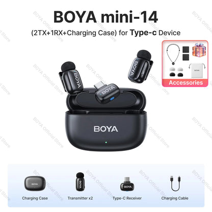 Boya Mini Wireless Lavalier Microphone for Mobile Recording - Smarsty