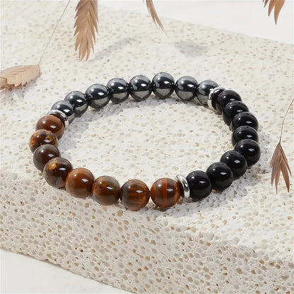 Triple Protection Gemstone Bracelet for Strength and Balance - Smarsty