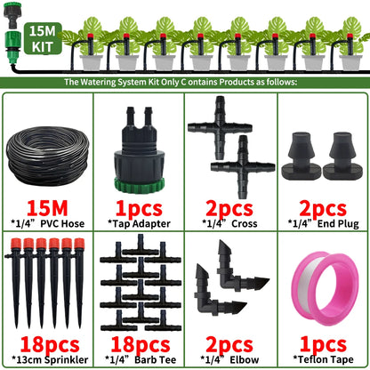 Automatic Garden Drip Irrigation System Kit for Easy Watering - Smarsty