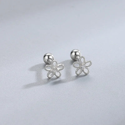 Hypoallergenic Heart Stud Earrings Screw Back For Women - Smarsty