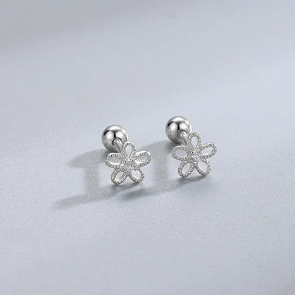 Hypoallergenic Heart Stud Earrings Screw Back For Women - Smarsty