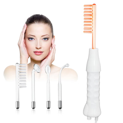 4 in 1 High Frequency Appliance Electrode Tube Wand Electrotherapy Skin Care Facial Spa Tightening Acne Spot Wrinkles Remover - Smarsty