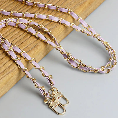 PU Leather Metal Chain Accessories Crossbody Shoulder Portable Wrist Bag Chain Strap Replacement Luggage Accessories Versatile - Smarsty