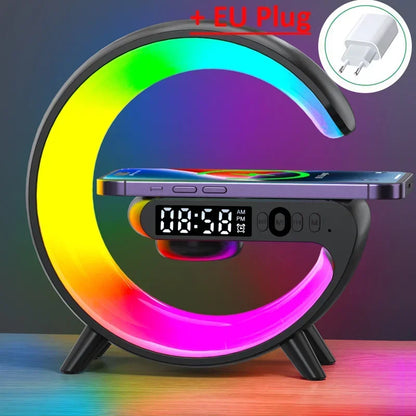Wireless Charger Stand With Bluetooth Audio RGB Light - Smarsty