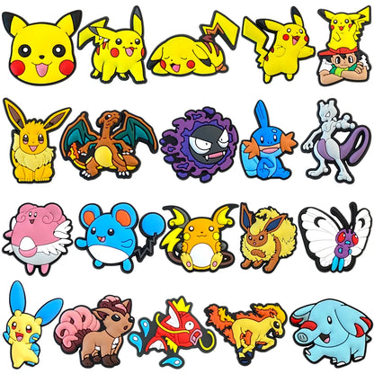 VC Decoration Buckle DinMINISO Pokemon Shoe Charms Posaur Sandals Accessories Male and Female Children Gifts