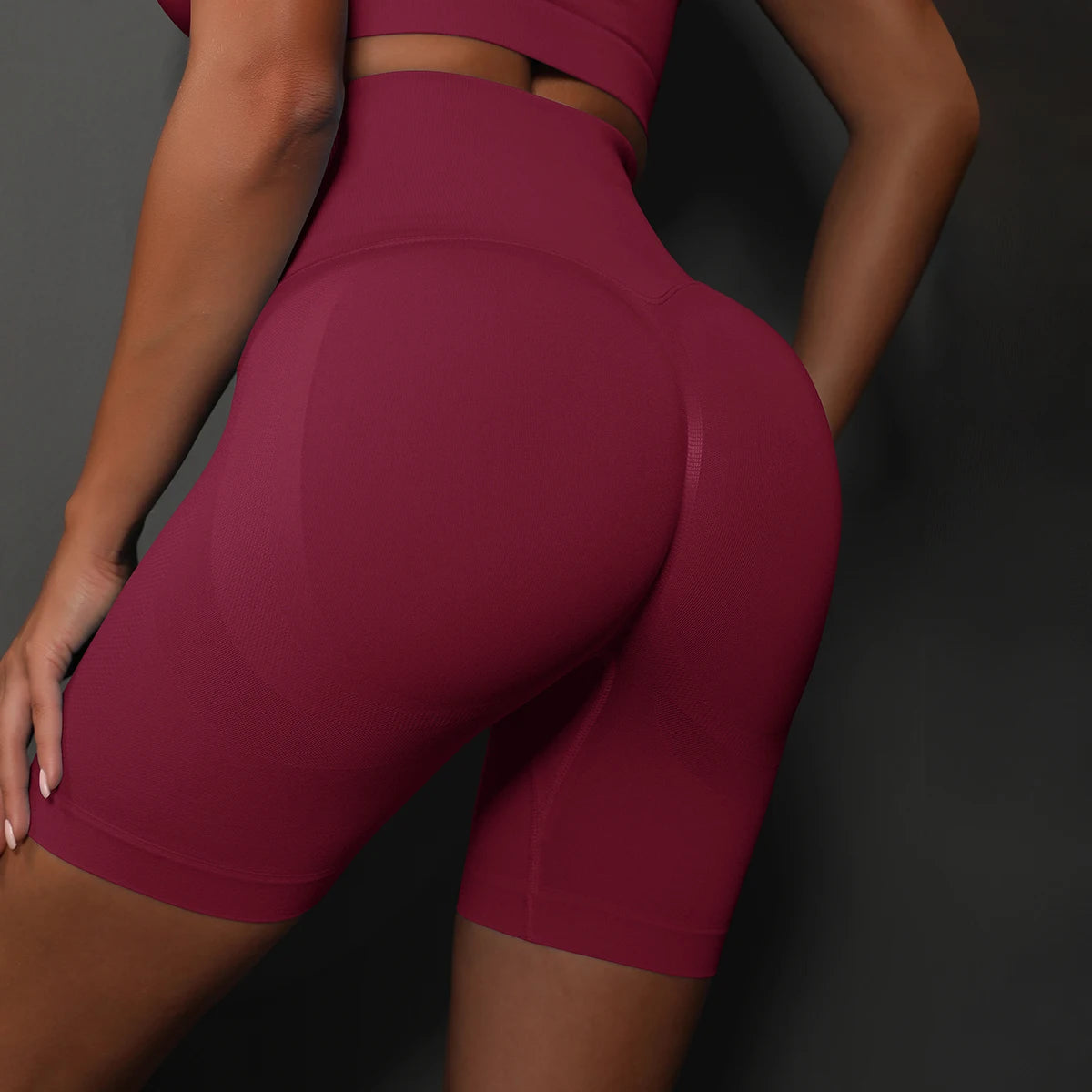 Yoga Shorts Women Sports Shorts Seamless Gym Workout Shorts High Waist Push Up Fitness Sports Shorts Cycling Shorts - Smarsty