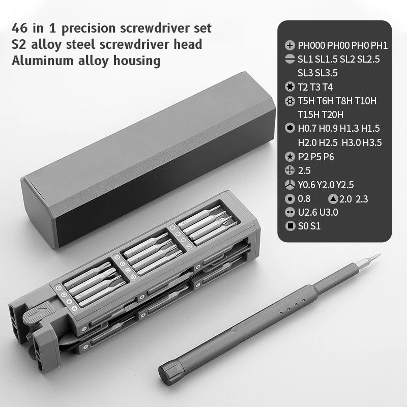 Precision Screwdriver Set 8 32 43 46 in 1 Torx Hex Phillips Magnetic Screwdriver Bit Phone Watch Laptop Mini Repair Tool Set - Smarsty