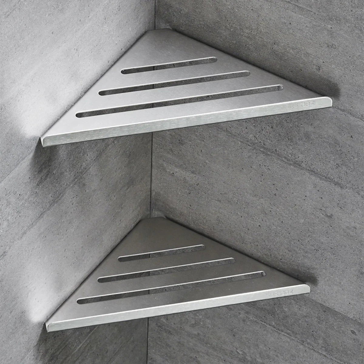 No Drilling Bathroom Corner Shelf Heavy Duty Stainless Steel - Smarsty