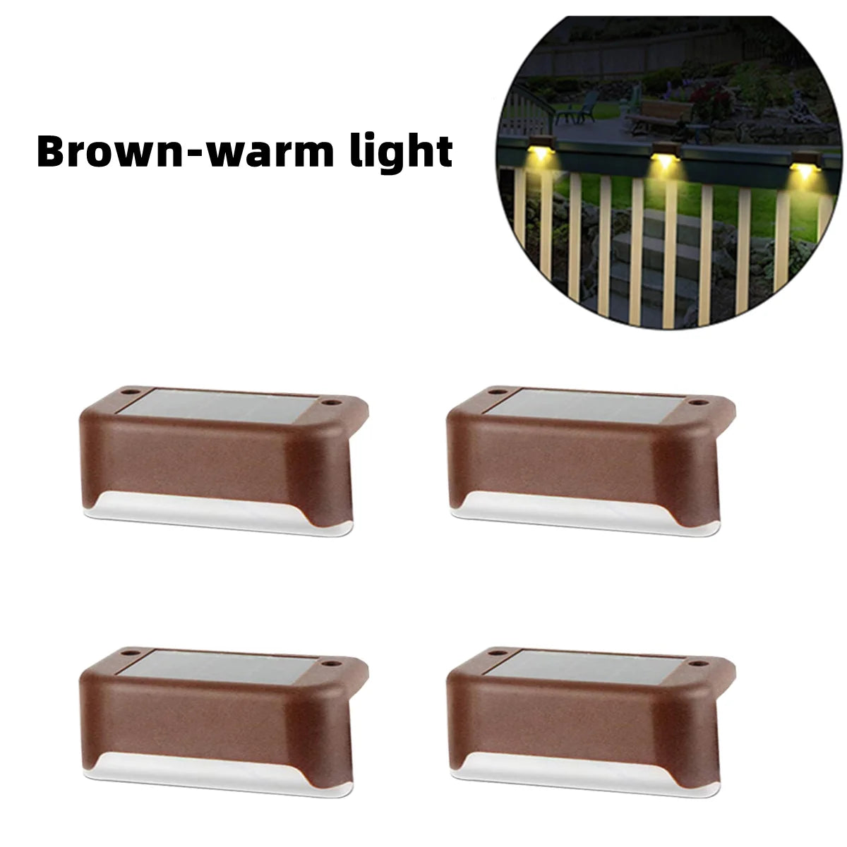 Solar LED Garden Lights Waterproof Outdoor Step Lamps - Smarsty