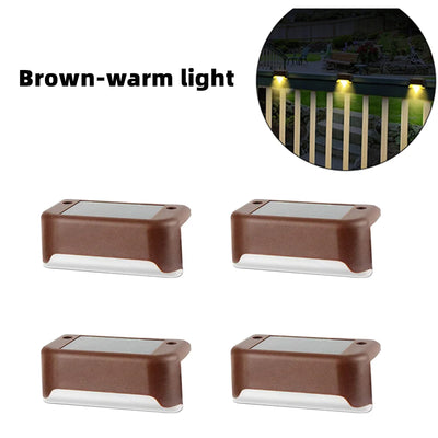 Solar LED Garden Lights Waterproof Outdoor Step Lamps - Smarsty