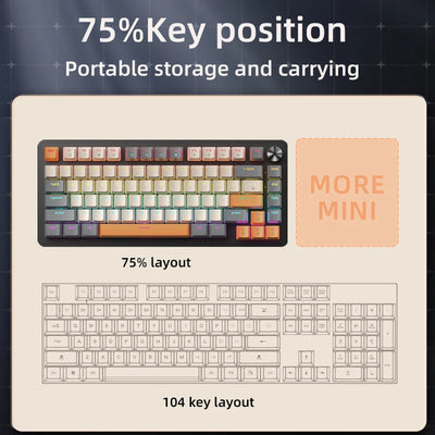 Mechanical Keyboard Hot Swap With Media Knob Backlit - Smarsty