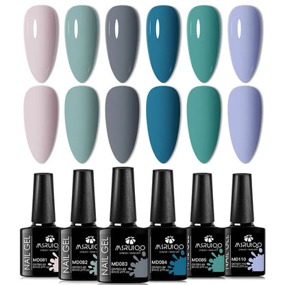 6pc All-Season Gel Nail Polish Set for Long-Lasting Manicure - Smarsty
