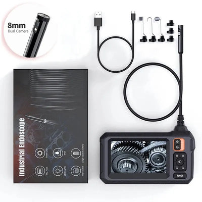 Industrial Endoscope Camera 8mm HD1080P 4.3inch IPS Screen 1080P Pipe Inspection Camera for Car Repair IP67 Waterproof 8 LEDS - Smarsty