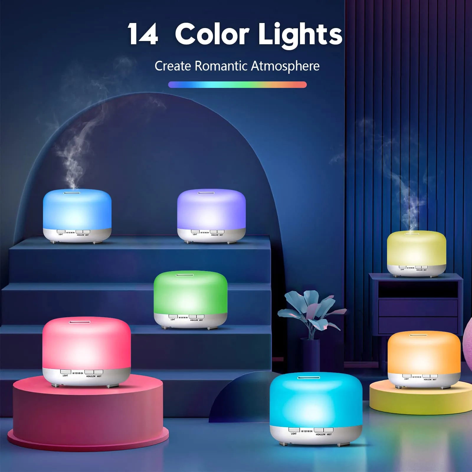 500ML Aroma Diffuser with Remote Control for Home - Smarsty