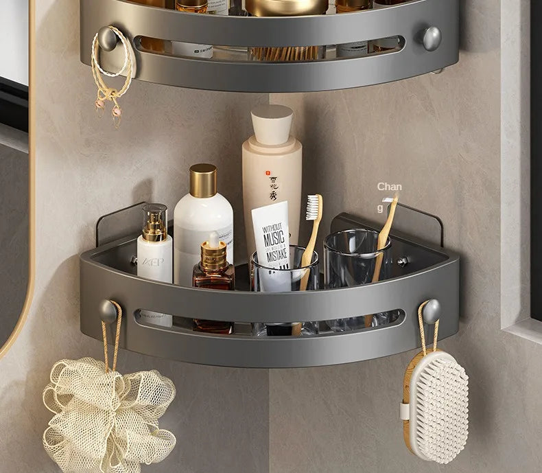 2PCS No Drill Bathroom Shelves for Easy Storage - Smarsty