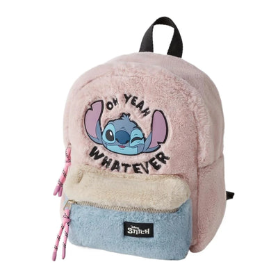 Stitch Kids Backpack Cute Corduroy Shoulder Bag For School - Smarsty