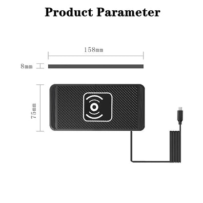 Car Wireless Charger With Silicone Pad Stand Fast Charging - Smarsty