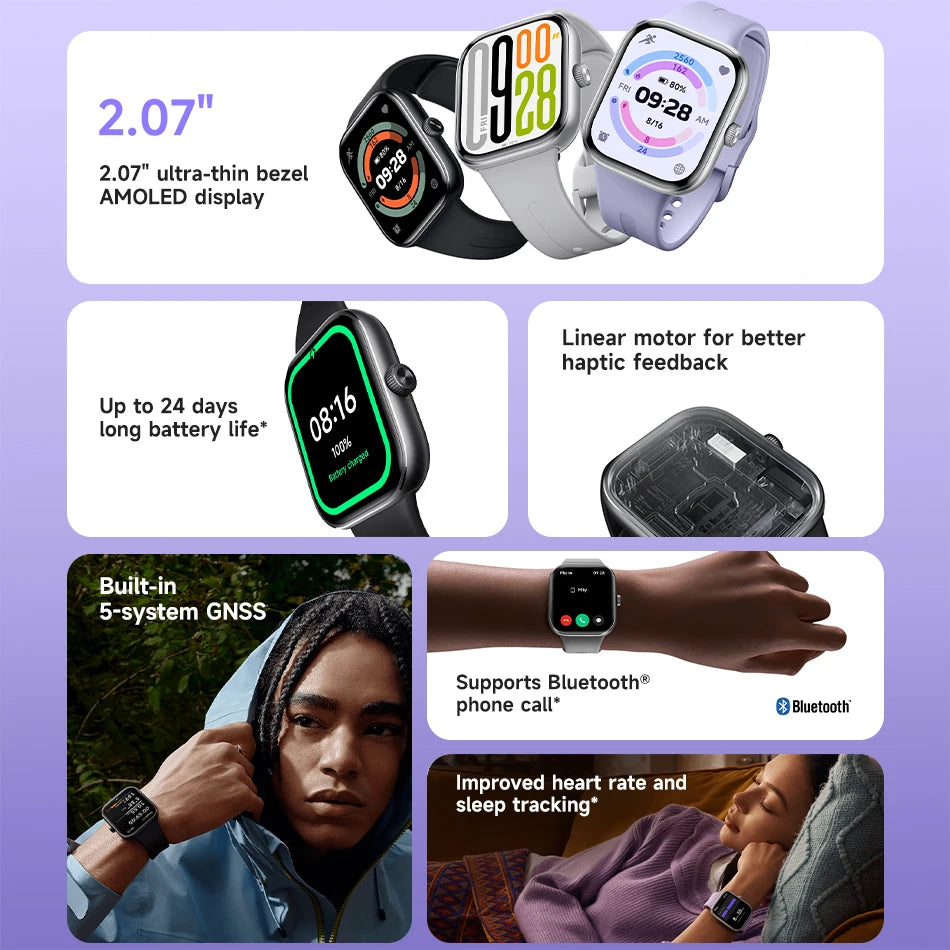 Xiaomi Redmi Watch 5 with Bluetooth Calling and AMOLED Screen - Smarsty