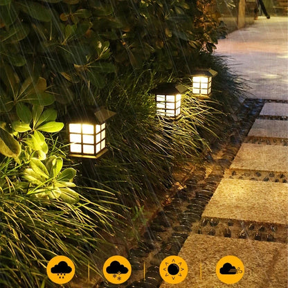 Solar Pathway Lights 2 Pack Waterproof Outdoor Garden Decor - Smarsty